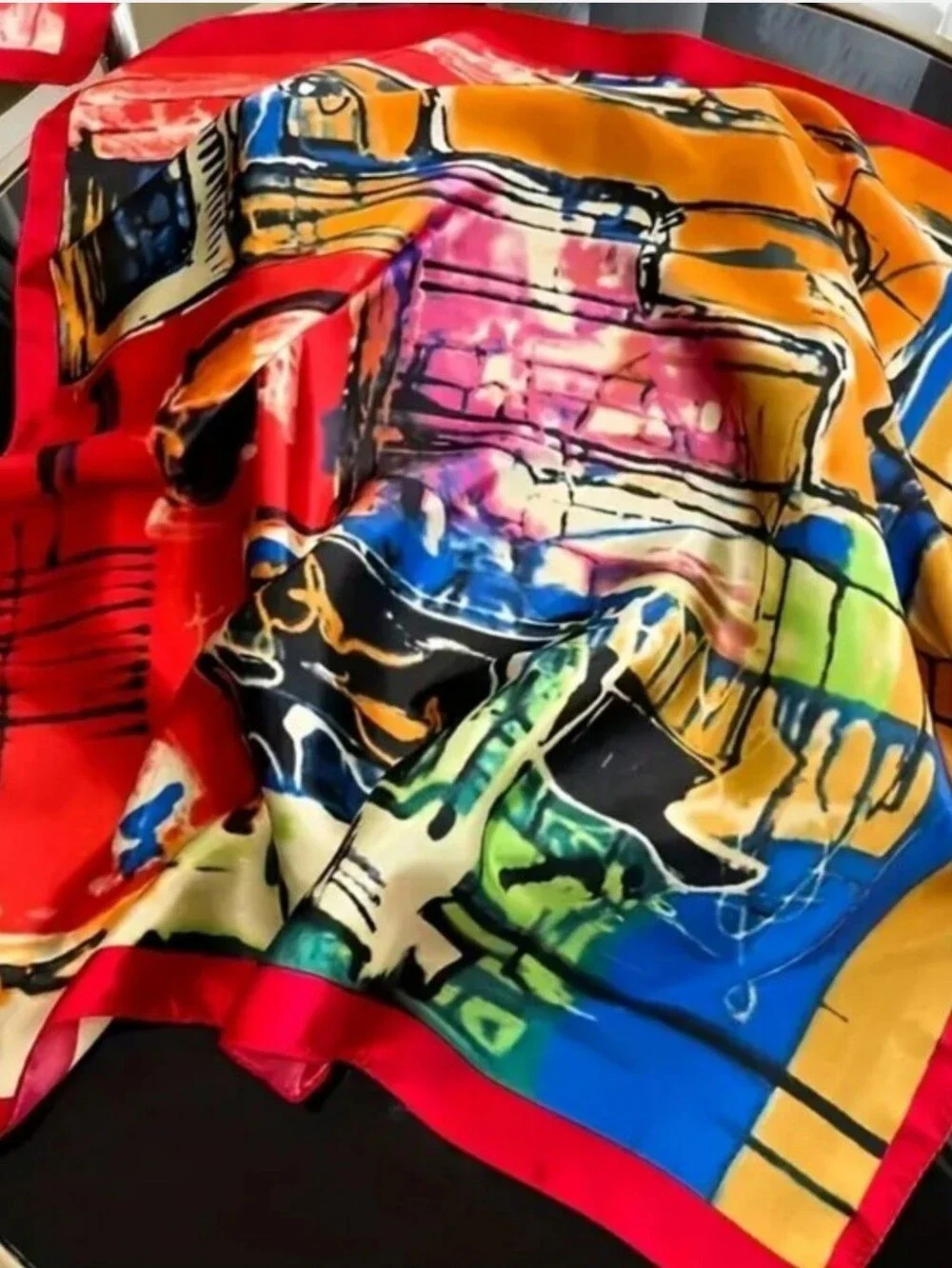 Vibrant Multicolor  Scarf - Abstrac Head & Neck Scarf